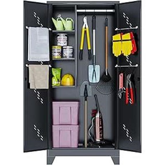 Heavy-Duty Metal Storage Cabinet with Lock