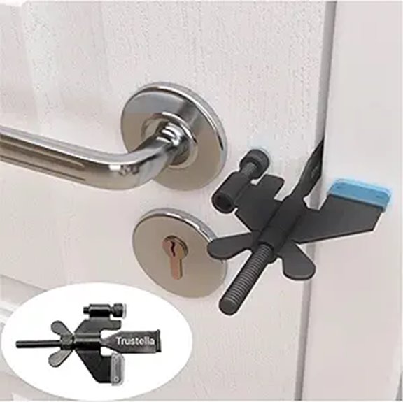 Trustella Heavy-Duty Portable Door Lock with Protector Caps