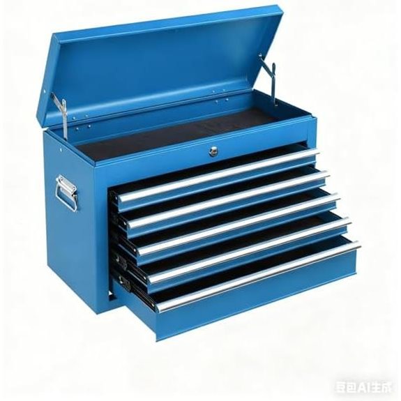 Heavy-Duty 5-Drawer Steel Tool Chest with Liners