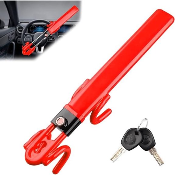 Heavy Duty Car Steering Wheel Lock with Keys