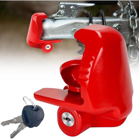 Trailer Hitch Lock with Keys Universal Fit Heavy Duty