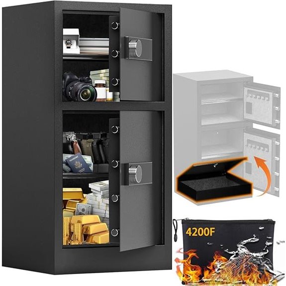 KAER Heavy Duty Fireproof Waterproof Safe with Shelves