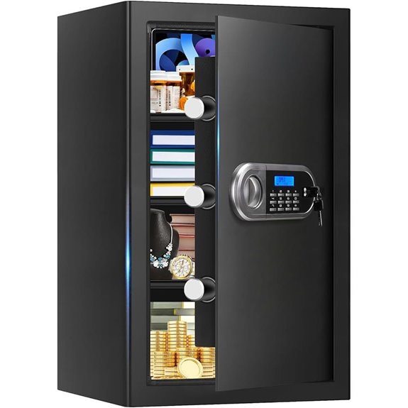 Large Fireproof Water-Resistant Digital Safe for Home