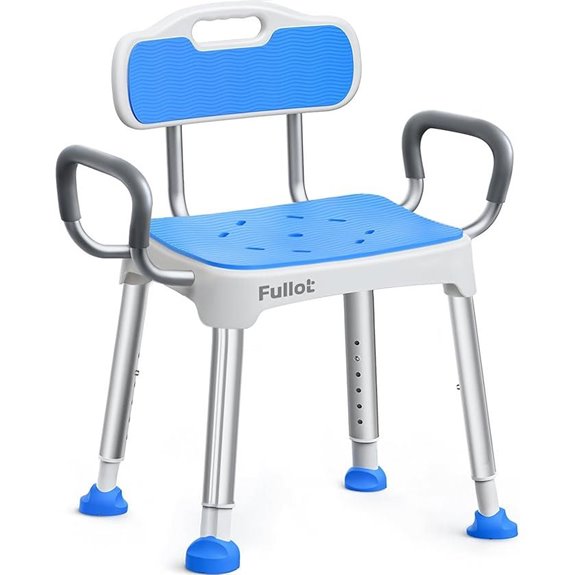 Heavy Duty Widened Shower Chair with Arm & Back