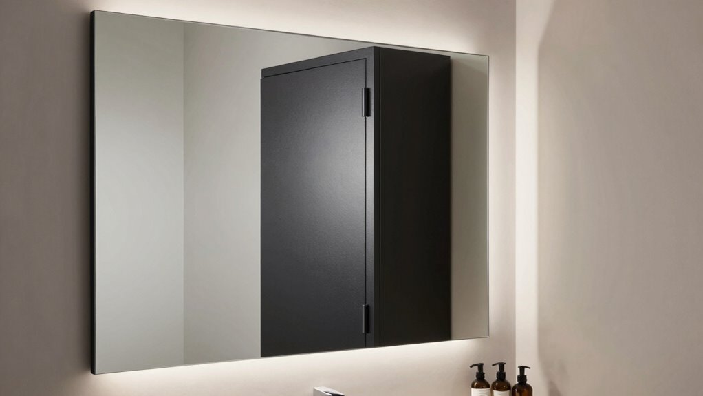 hidden mirror wall safes