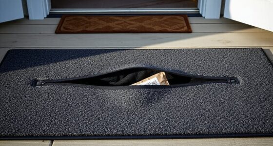 hidden package pocket door mats