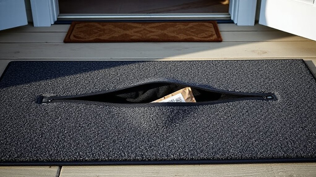hidden package pocket door mats