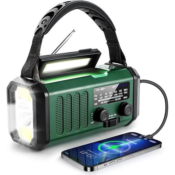10,000mAh Hand Crank Emergency Radio with Charger