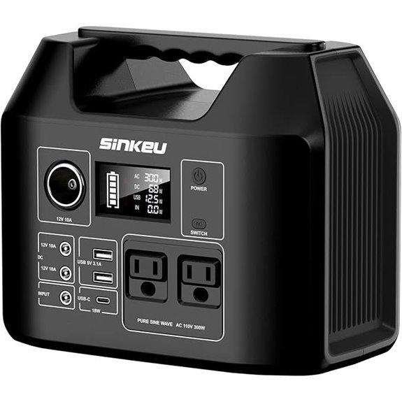 SinKeu 80000mAh Portable Power Station with AC
