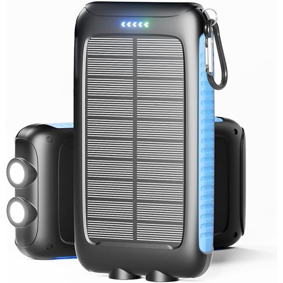 Portable Solar Power Bank 49800mAh with Fast Charging