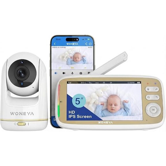 Smart Baby Monitor with 5 HD Screen & 2K Camera
