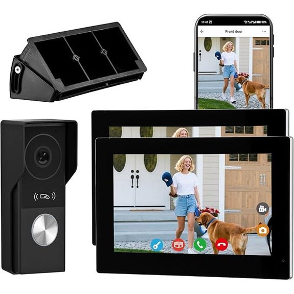 1080p WiFi Video Doorbell with Dual Monitors