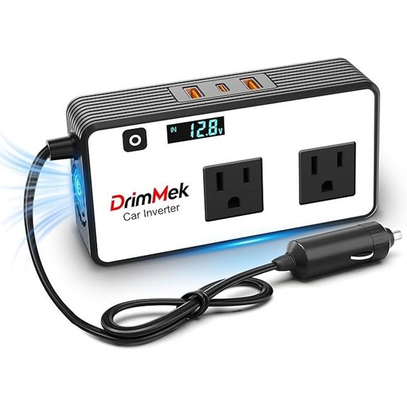 200W Car Power Inverter with USB and AC Outlets