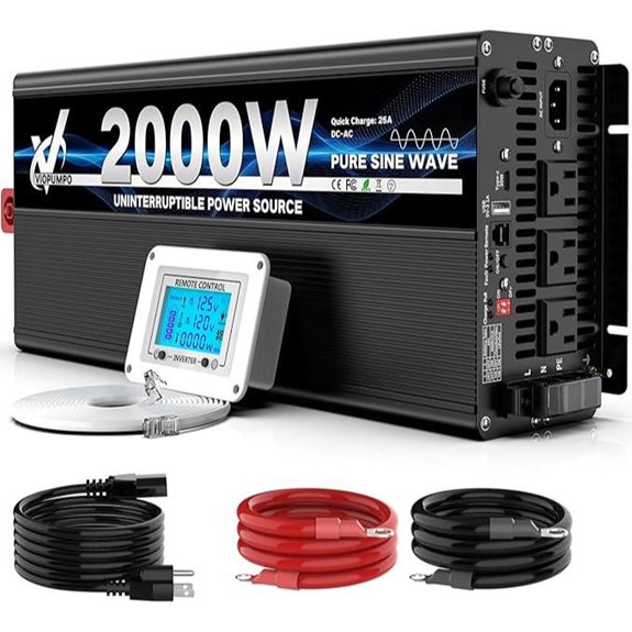2000W Sump Pump Backup Battery System with LCD