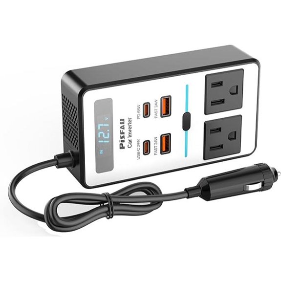 200W Car Power Inverter with USB-C and USB Fast Charger