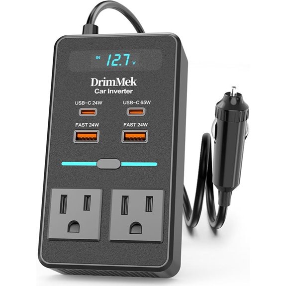 300W Car Power Inverter with USB-C Fast Charging