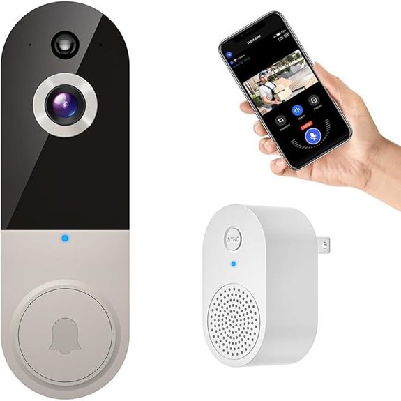 1080p Wireless Video Doorbell with AI Detection