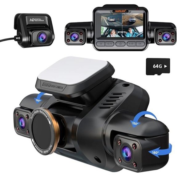 4K 4-Channel Car Dash Cam with GPS & Wi-Fi