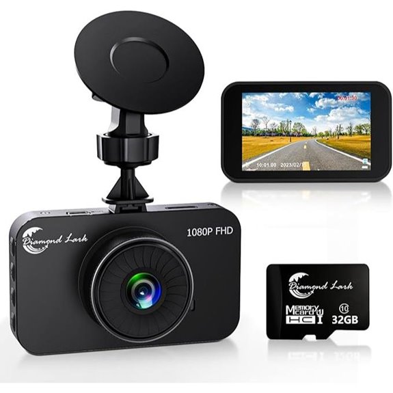 1080P Dash Camera with Night Vision and 32G SD