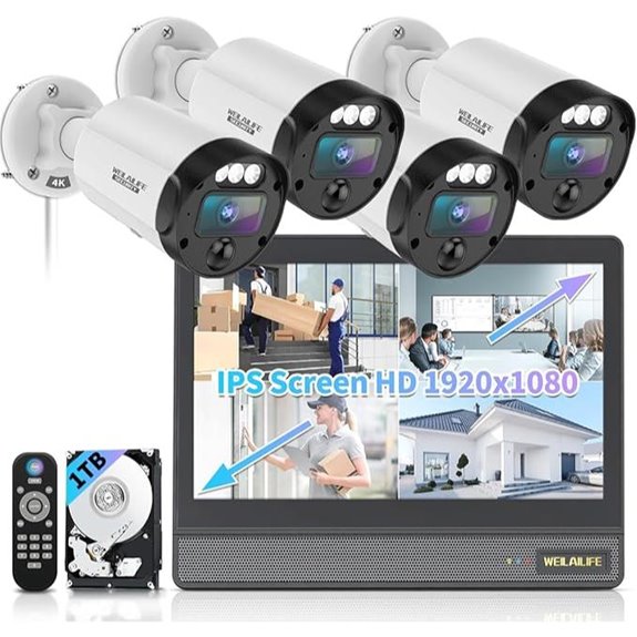 4K Wired Outdoor Security Camera System