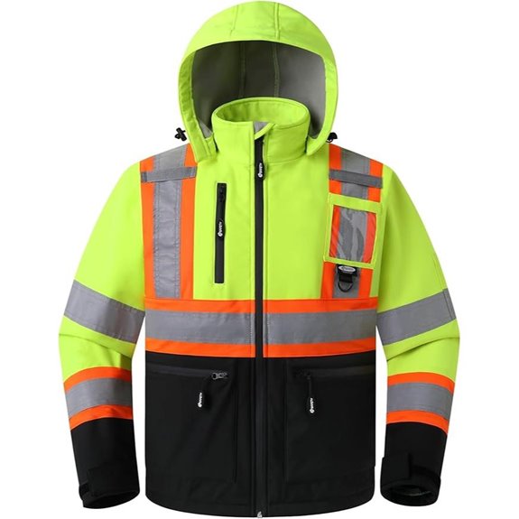 JKSafety Hi Vis Waterproof Softshell Safety Jacket