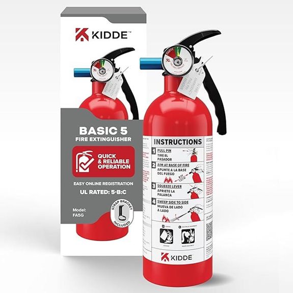 Kidde Basic 5BC Fire Extinguisher for Home/Office