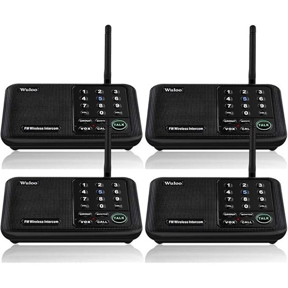 Wuloo Wireless Intercom System for Home (4 Units)