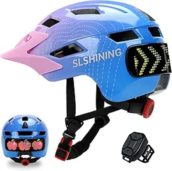Kids Bike Helmet with LED Signals for Boys & Girls
