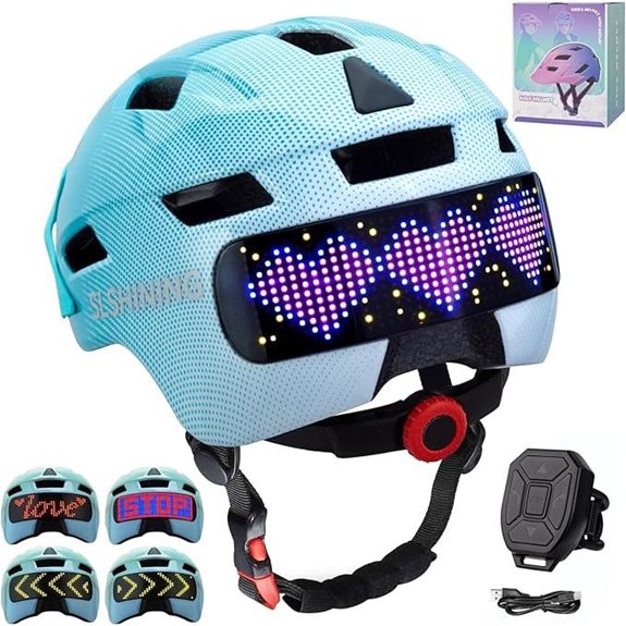 Kids Bike Helmet with LED Light and Signals