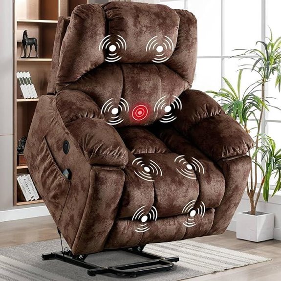 CANMOV Large Power Lift Recliner with Massage