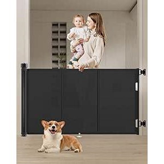 71-inch Retractable Baby & Dog Gate for Indoor/Outdoor