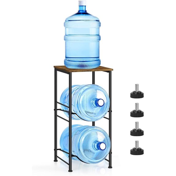 5-Gallon Water Jug Storage Rack with Top Shelf