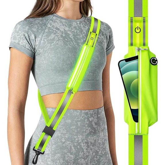 LED Reflective Running Belt with LED Light