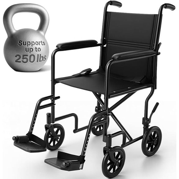 Vive Transport Wheelchair - Lightweight Folding Travel Aid