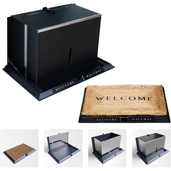 DAVYMAT Lockable Parcel Safe Doormat (26x18x15)