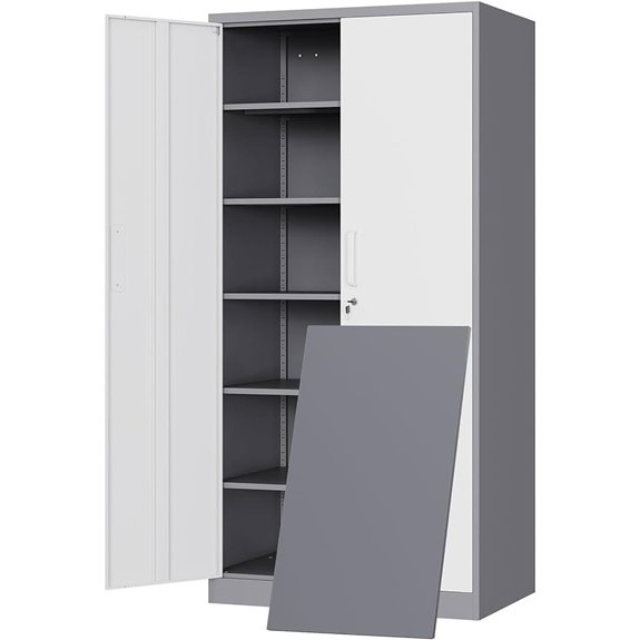 Yizosh Metal Lockable Garage Storage Cabinet