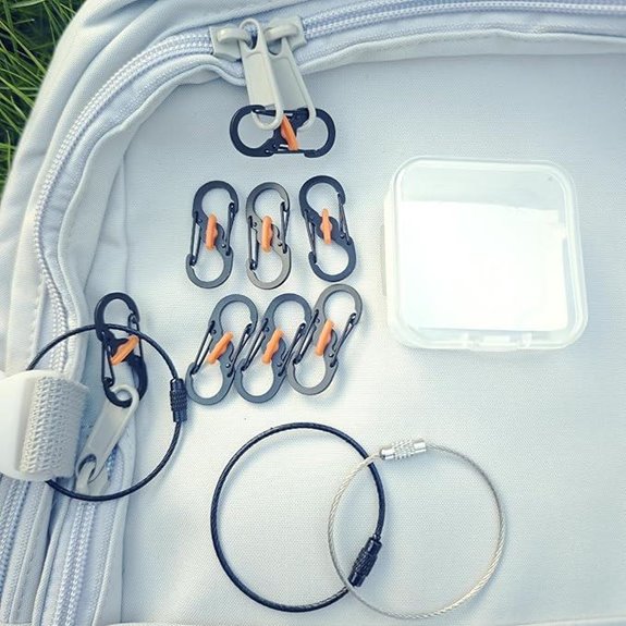 Qivievsa 8Pcs Lockable Zipper Clips for Travel