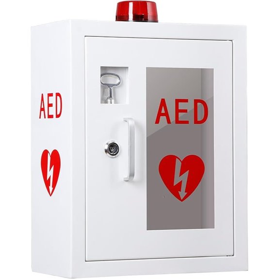 AED Defibrillator Cabinet with Lock and Alarm