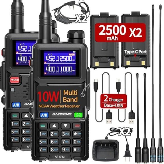 Baofeng AR-5RM 10W Long Range Handheld Walkie Talkies