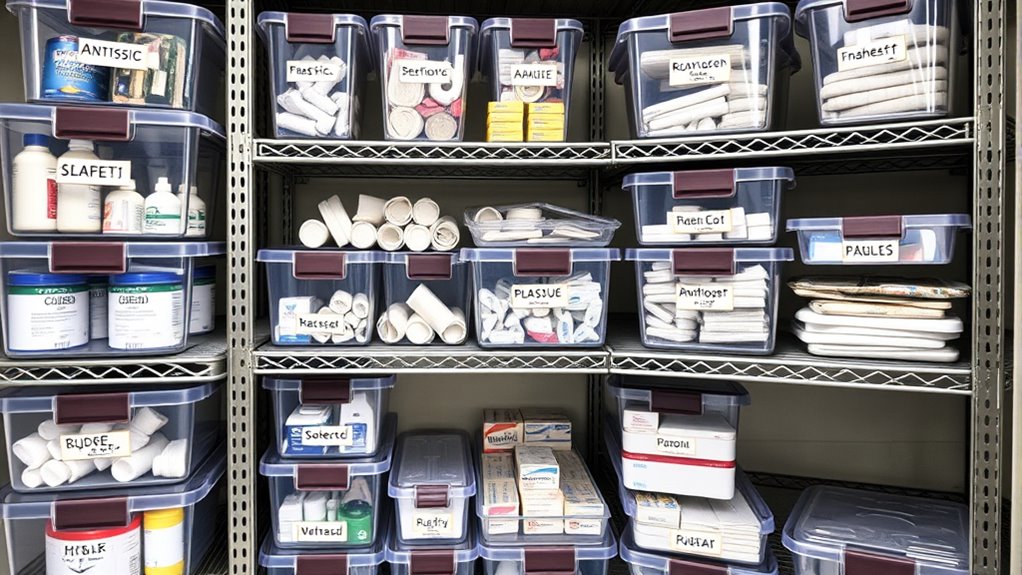 maintain emergency medical supplies