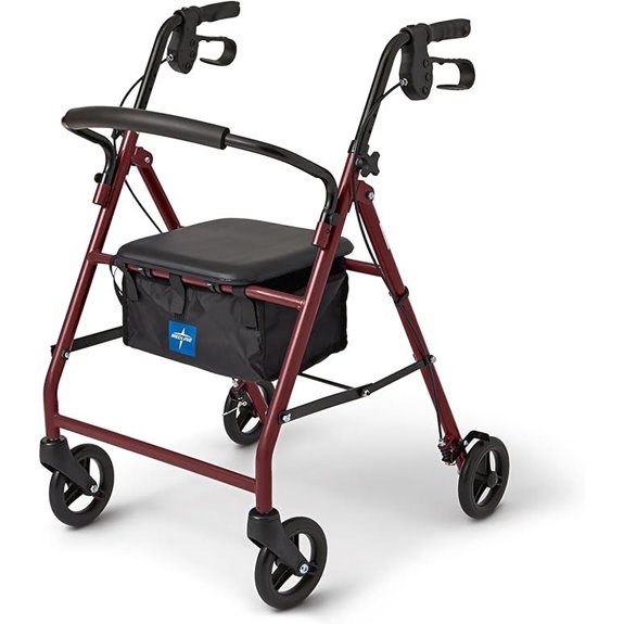 Medline Steel Rollator Walker for Adults