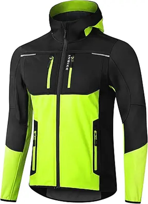 INBIKE Men’s Hooded Cycling Windproof Fleece Jacket
