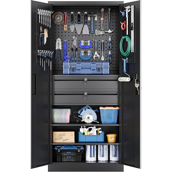Yizosh Metal Garage Storage Cabinet with Lock