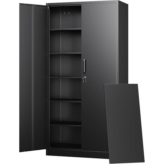 Letaya Metal Locking Storage Cabinet with Shelves
