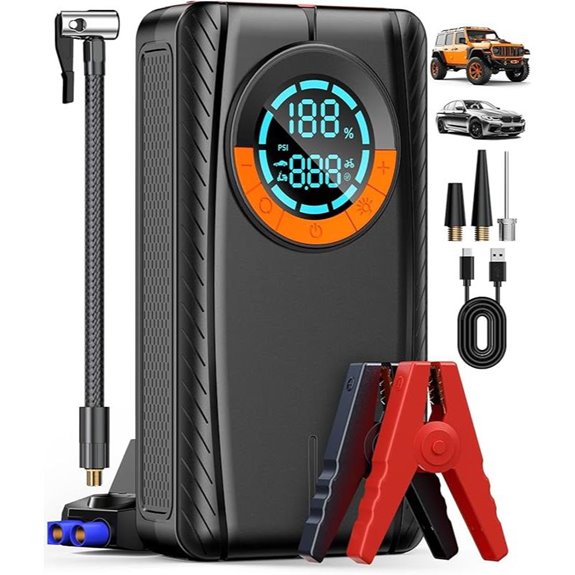 Portable Car Jump Starter with Air Compressor