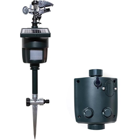 Solar Motion-Activated Garden Sprinkler with Night Detection