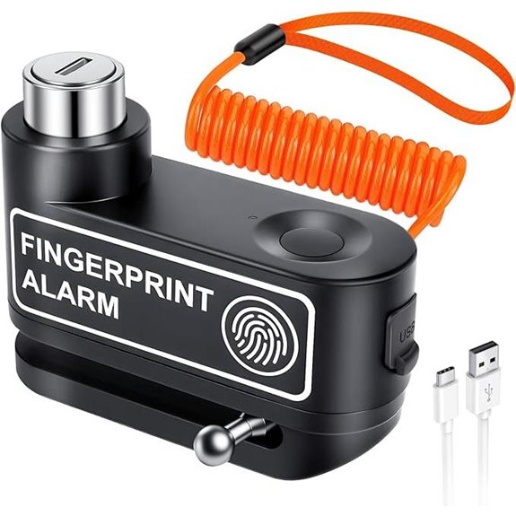 YBLNTEK Motorcycle Disc Brake Lock with Alarm