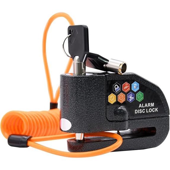 Motorcycle Alarm Disc Lock Set with Reminder Cable