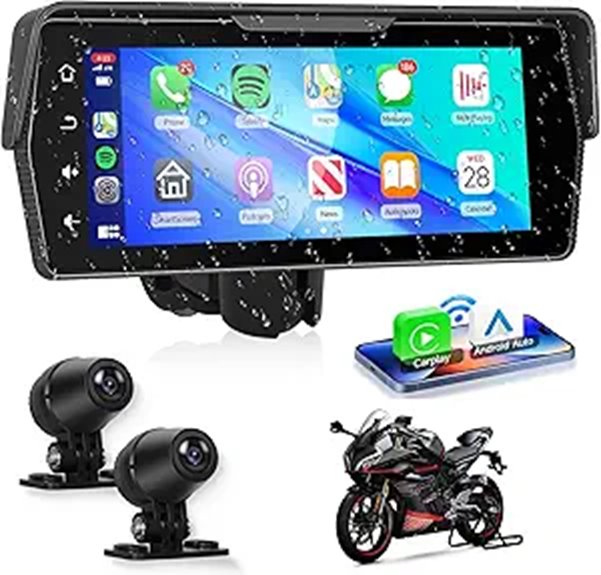 Motorcycle Dash Cam with Touch Screen and GPS