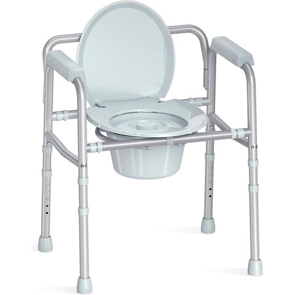 HOMLAND 3-in-1 Bedside Commode with Support